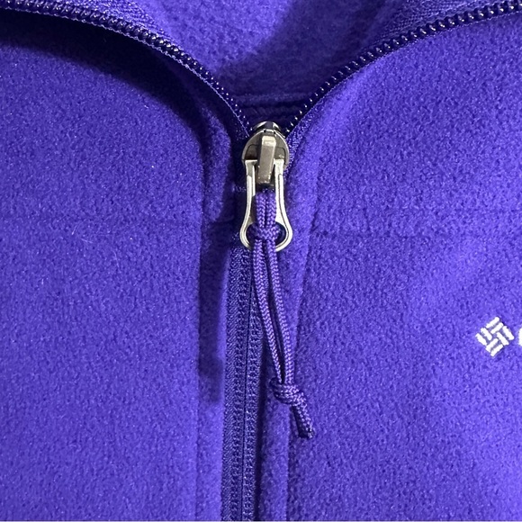 Columbia women's full zip fleece, size L, purple, layer, spring, outdoors - Picture 4 of 11